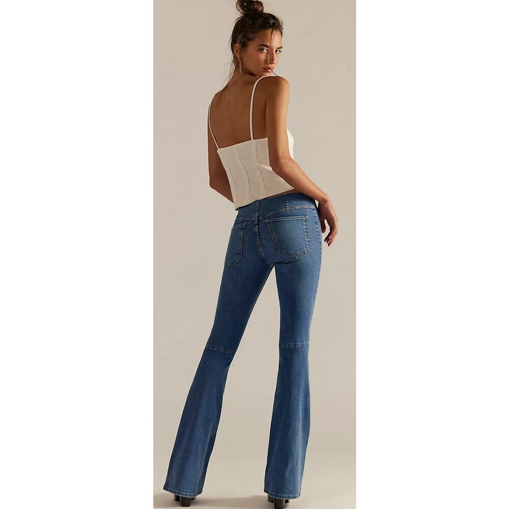 Free People Blue Flare & Wide Leg Jeans